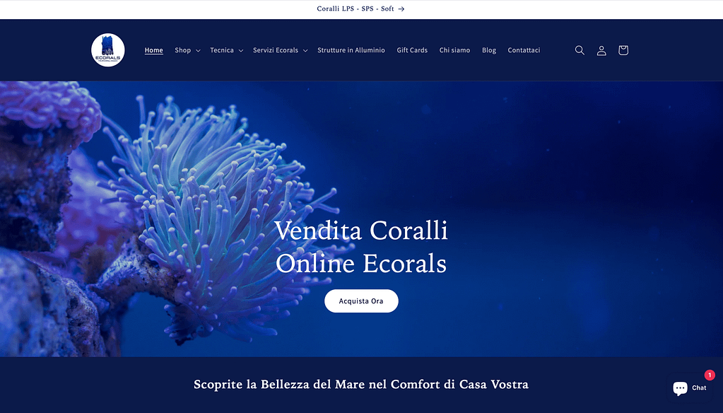 Realizzazione Sito Web per Acquari 2 Realizzazione Sito Web per Acquari